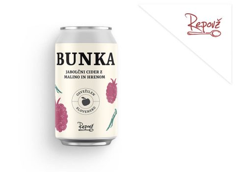 Jabolcni cider Bunka plocevnika Malina in hrenskupek